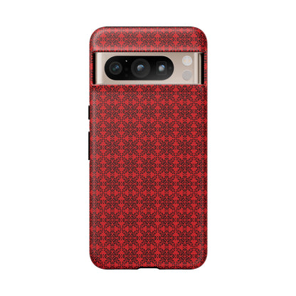 Vibrant Kaleidoscope - Black - Scarlet - Tough Cases