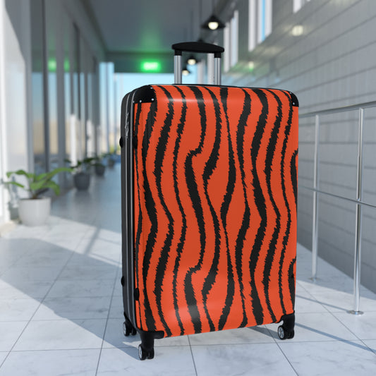 Tiger Stripes - Black - Orange - Suitcases