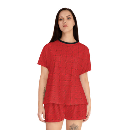 Letter Art Women's Pajama Set - Red - Scarlet