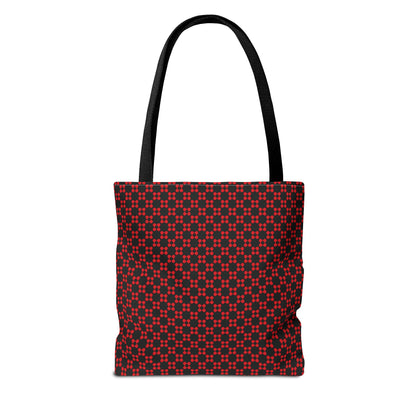 Pixel Petals - Red - Black - Tote Bag