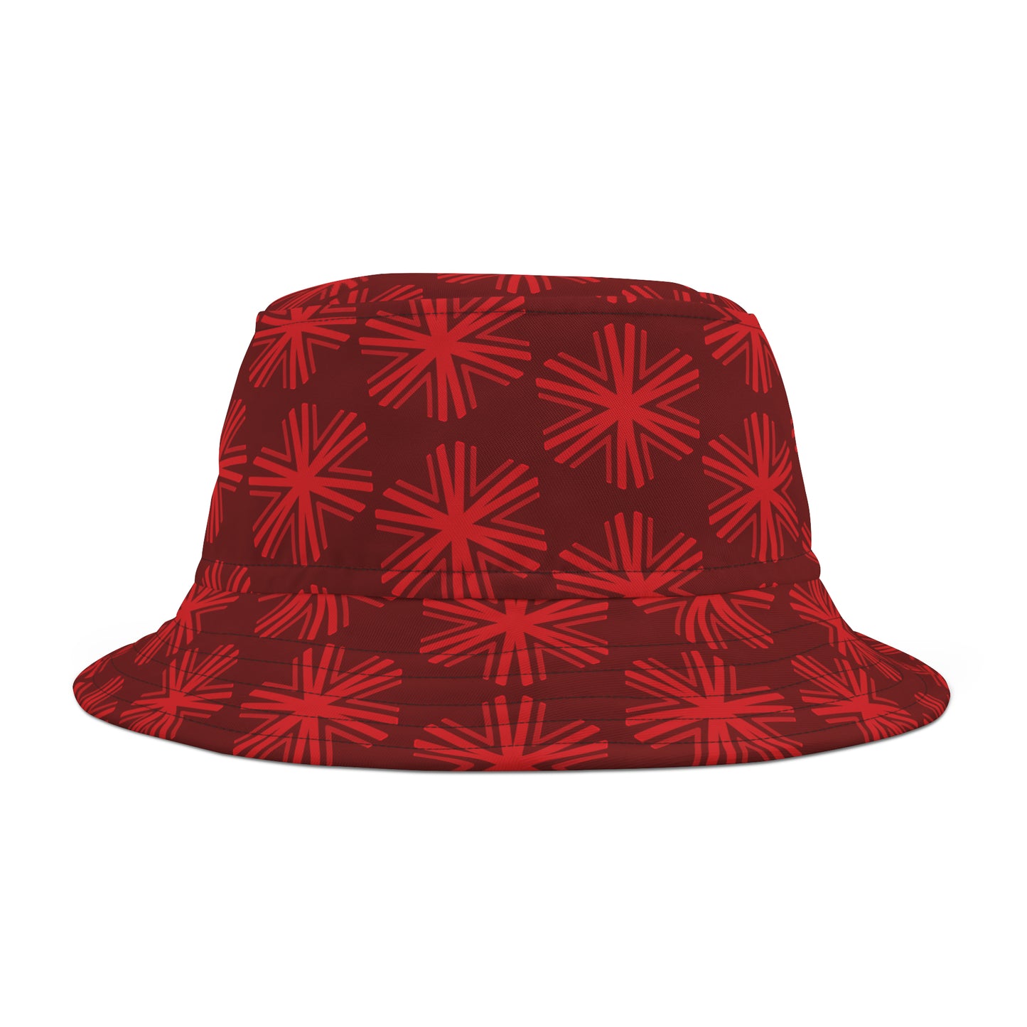 Red V Star pattern - Big design - Bucket Hat (AOP)