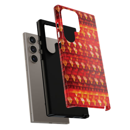 Geometric Flame - Red Triangles - Boston University Red d00000 - Tough Cases