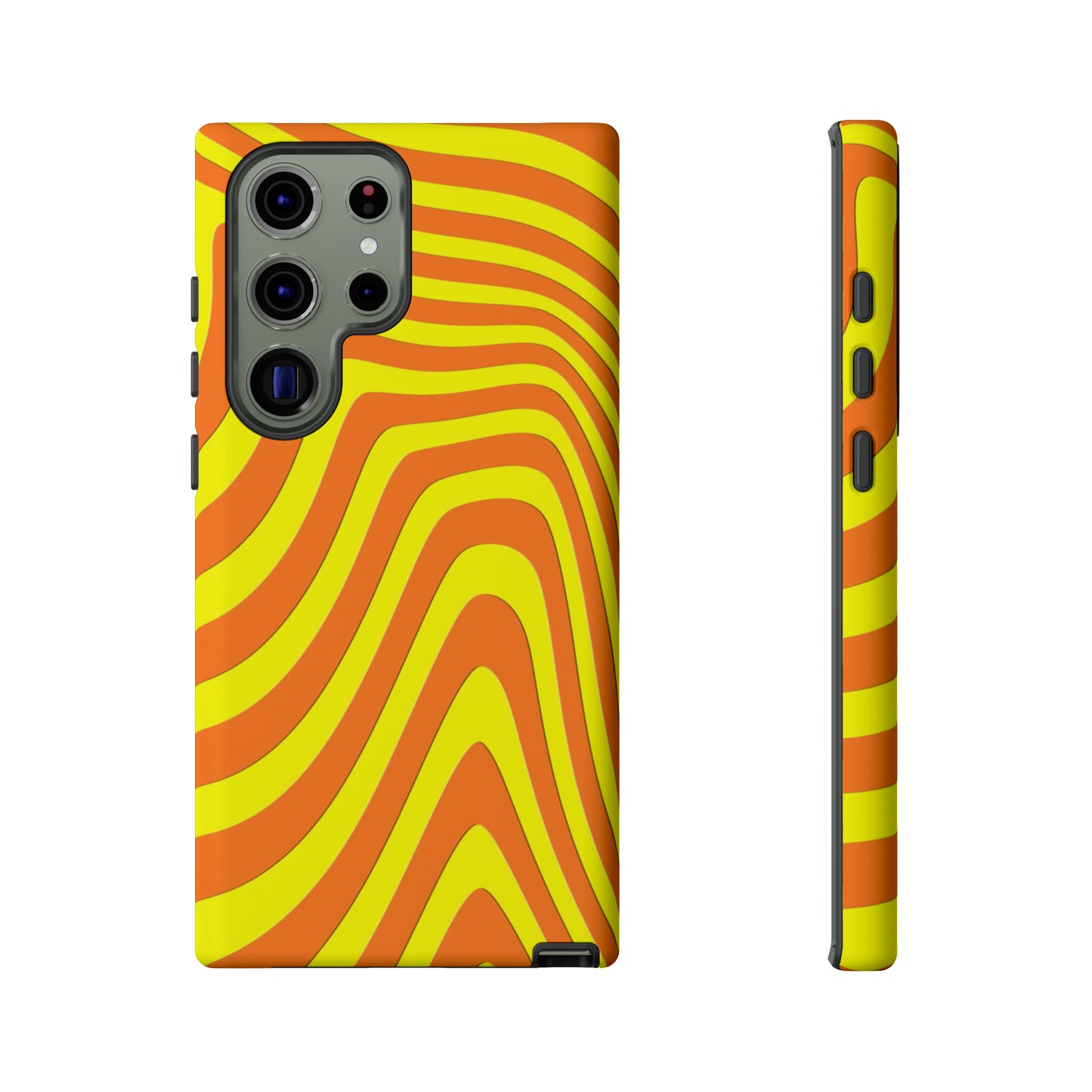 Retro wavy - yellow and orange - Tough Cases