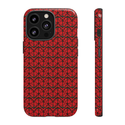 Anchors Away - Black Gray - Scarlet de0000 - Tough Cases