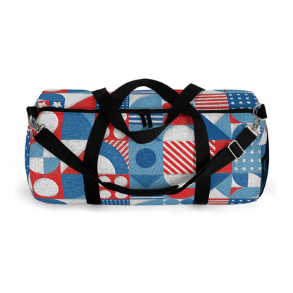 Red White and Blue Bold Pattern - Oil Paint Texture - Duffel Bag