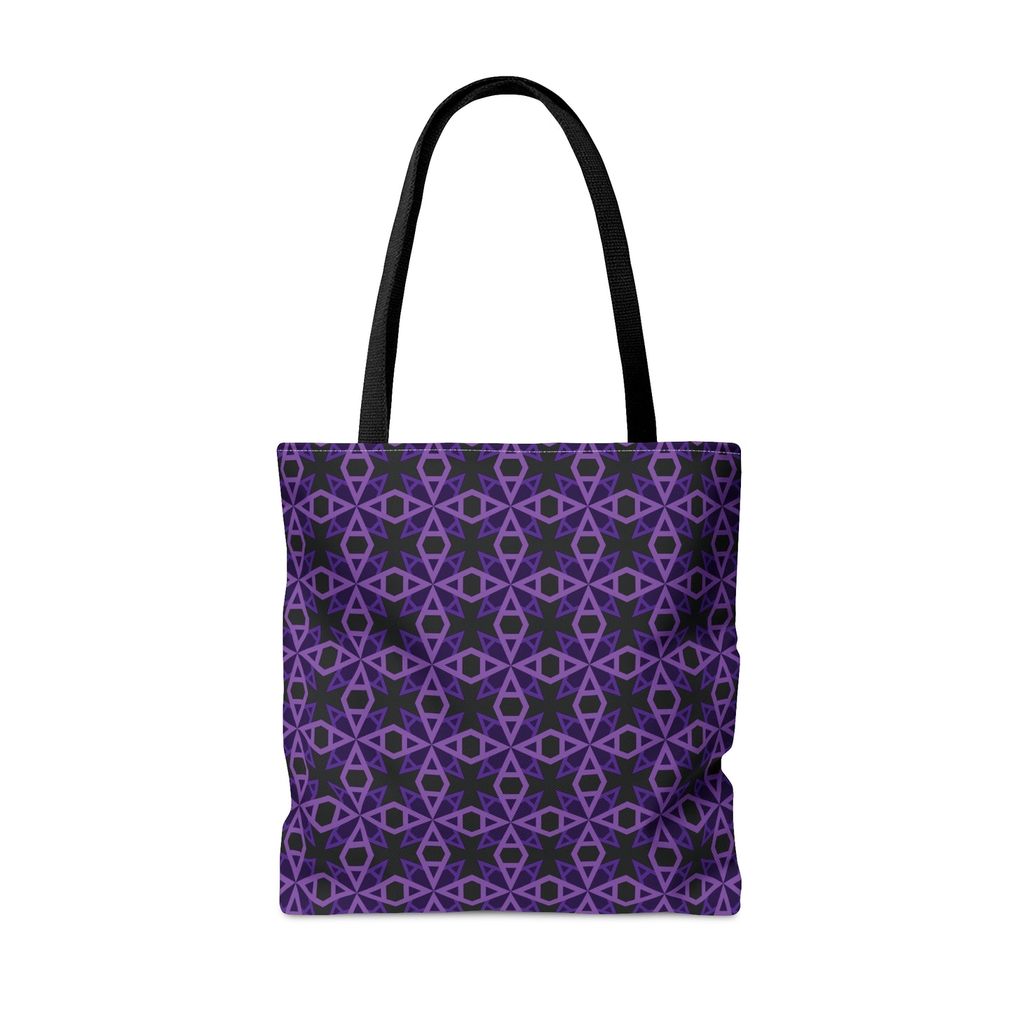 Letter Art - A - Purple - Black 000000 - Tote Bag