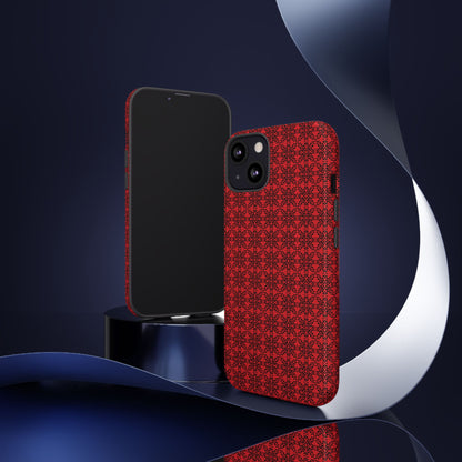 Vibrant Kaleidoscope - Black - Scarlet - Tough Cases