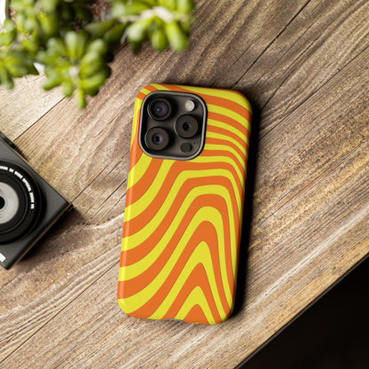 Retro wavy - Yellow and Orange - Tough Cases