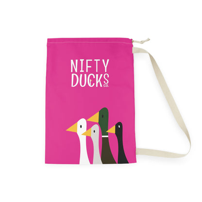 Nifty Ducks Co. Logo2 - Mean Girls Lipstick ff00a8 - Laundry Bag