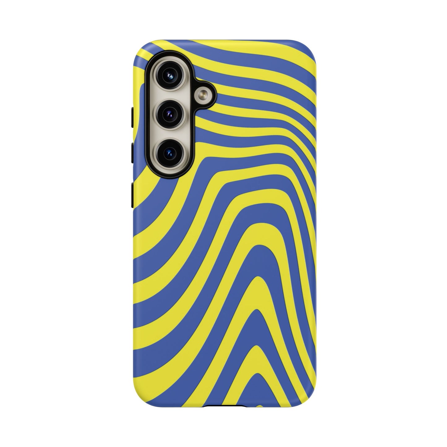 Retro wavy - yellow and blue - Tough Cases