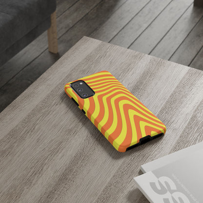 Retro wavy - Yellow and Orange - Tough Cases