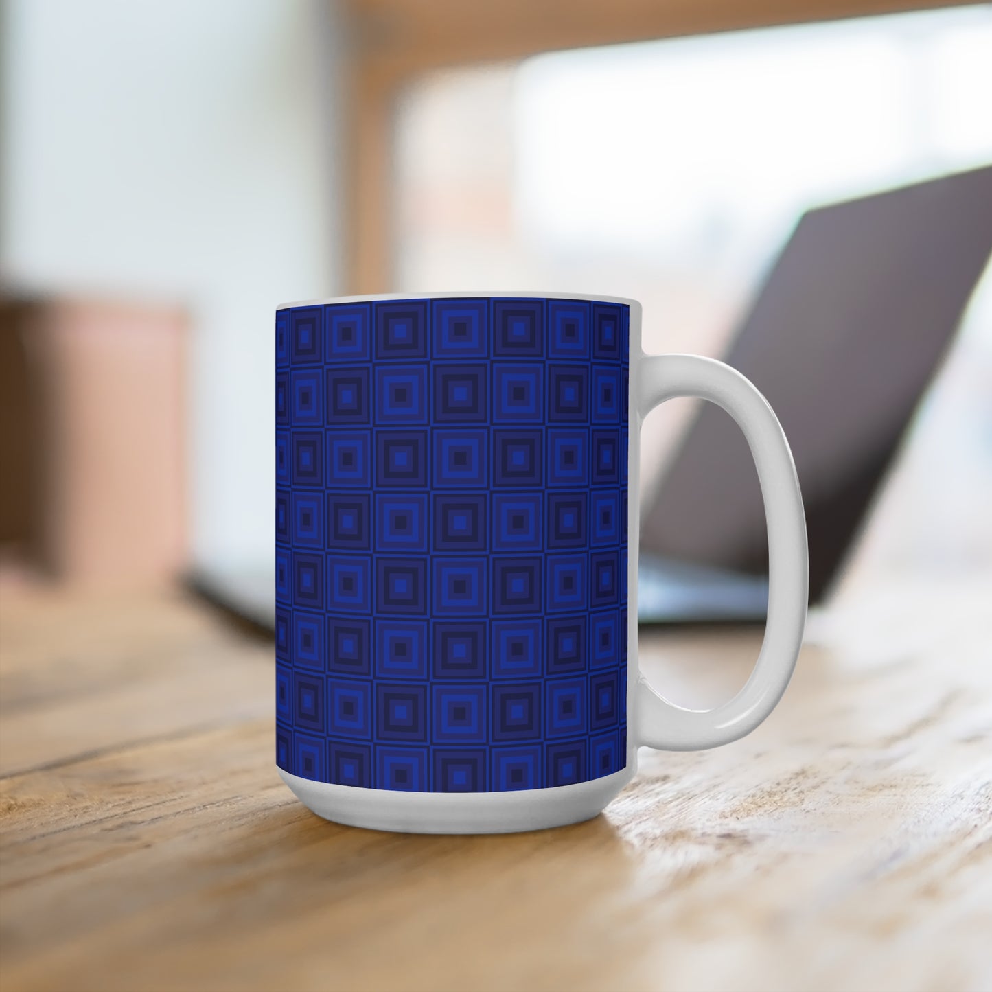 Blue Squares - Mug 15oz