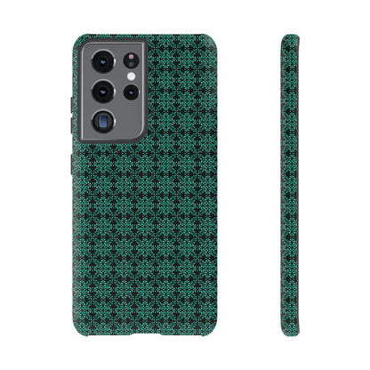 Vibrant Kaleidoscope - Turquoise - Black - Tough Cases