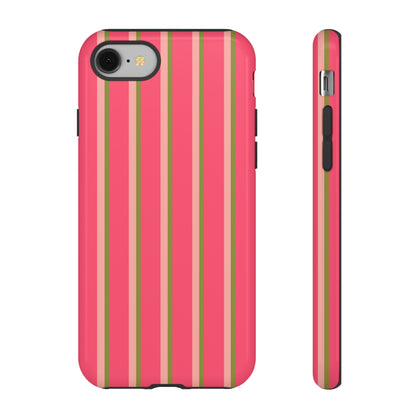 Pink and green stripes - Tough Cases