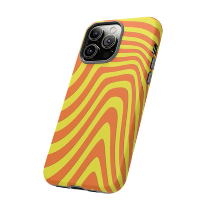 Retro wavy - Yellow and Orange - Tough Cases