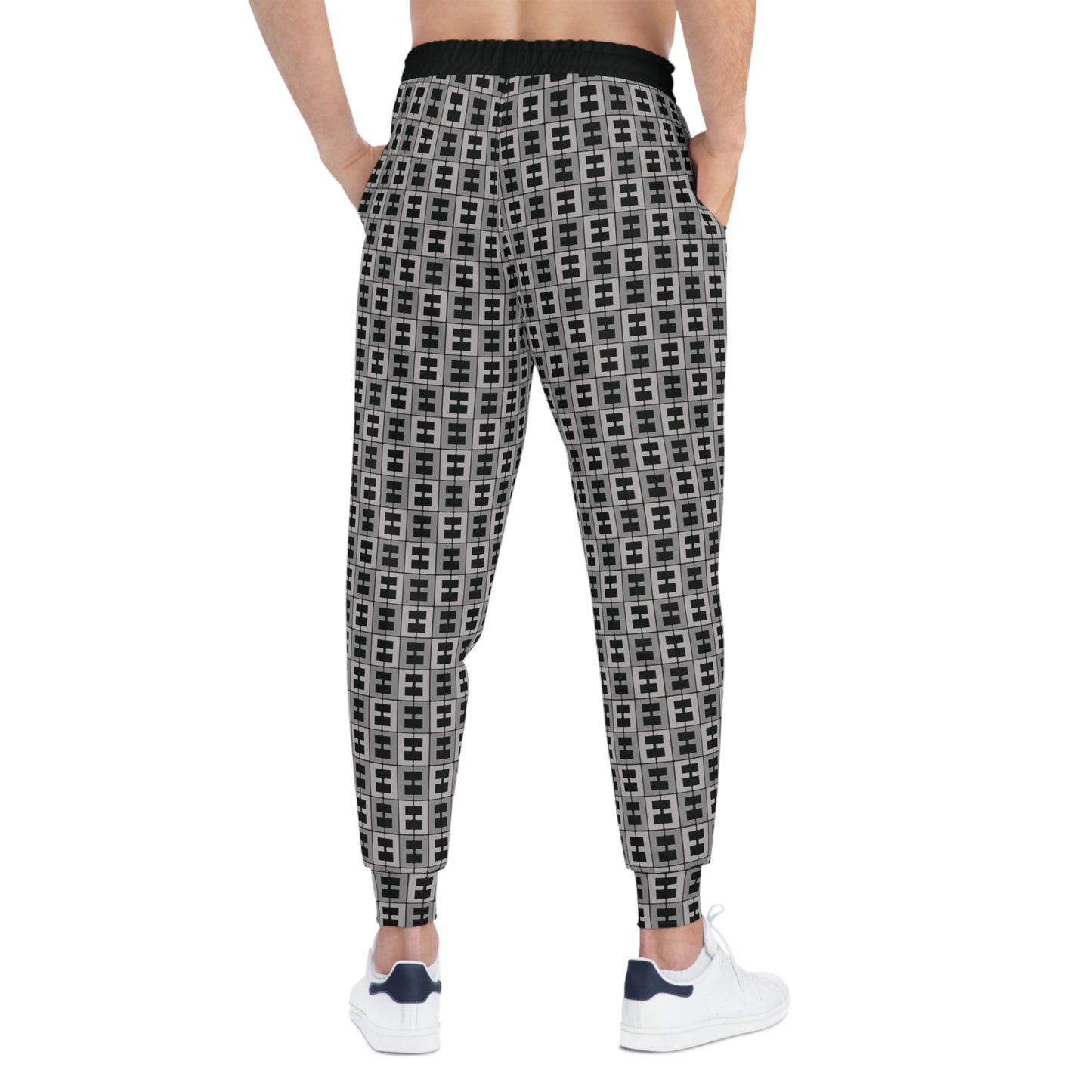 Letter Art - E - Black 000000 - Athletic Joggers