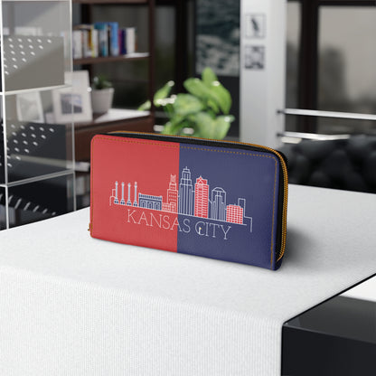 Kansas City - Red White and Blue City series - Zipper Wallet