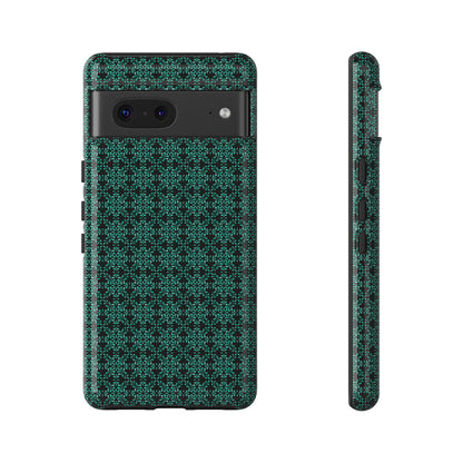 Vibrant Kaleidoscope - Turquoise - Black - Tough Cases