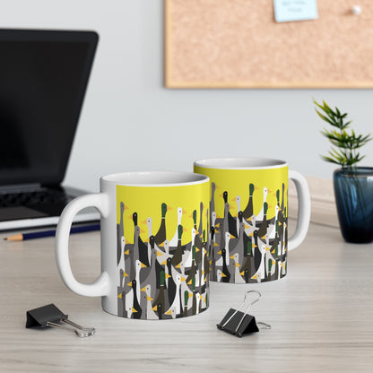 That is a LOT of ducks - Yellow fff800  - Mug 11oz