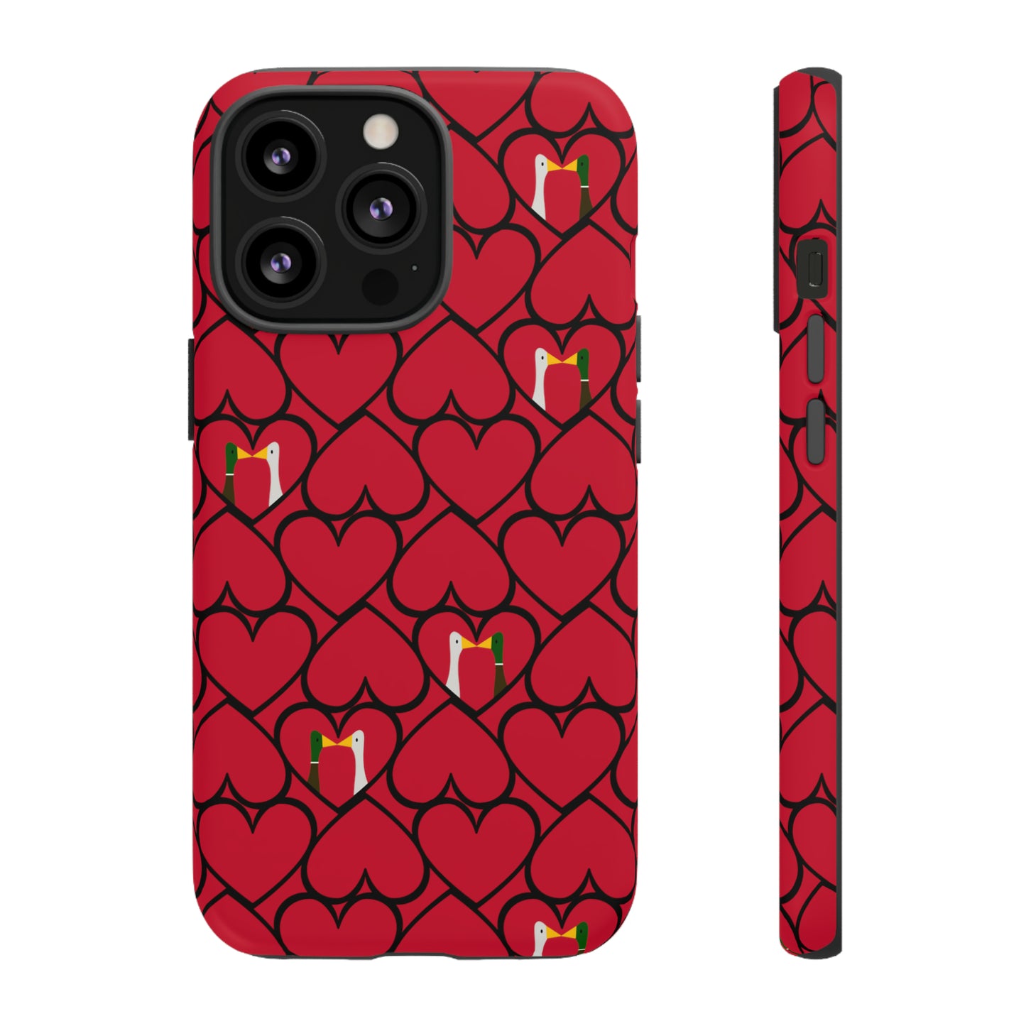 Ducks in hearts - Fire Engine Red c8092e - Tough Cases