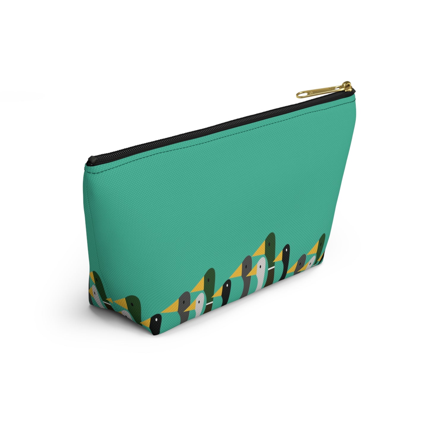 Marching ducks - Turquoise 12d3ad - Accessory Pouch w T-bottom