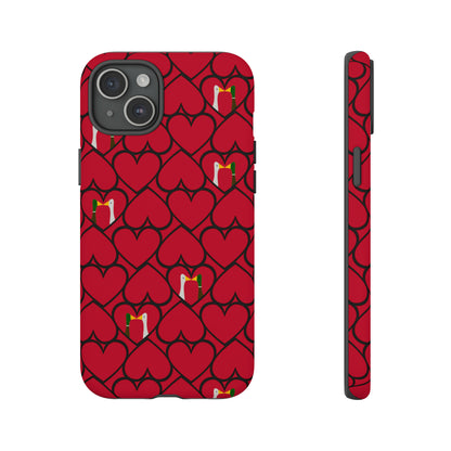 Ducks in hearts - Fire Engine Red c8092e - Tough Cases