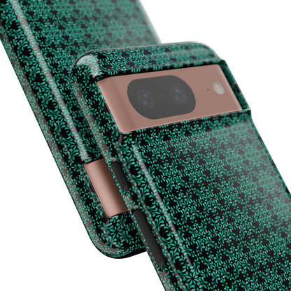 Vibrant Kaleidoscope - Turquoise - Black - Tough Cases