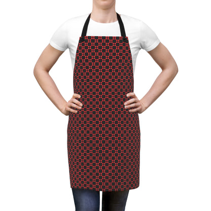 Pixel Petals - Red - Black - Apron