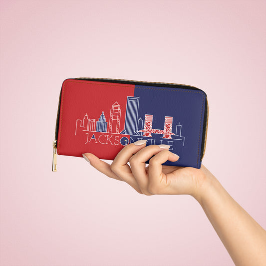 Jacksonville - Red White and Blue City series - Zipper Wallet