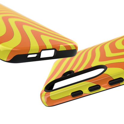 Retro wavy - Yellow and Orange - Tough Cases