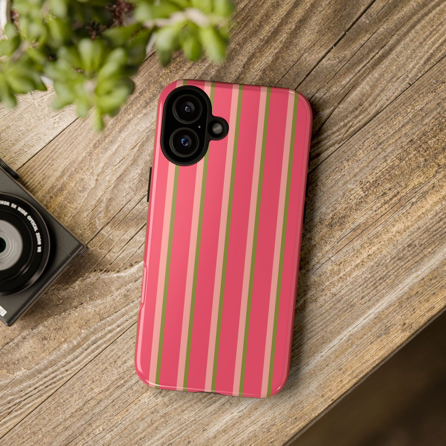 Pink and green stripes - Tough Cases