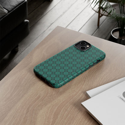 Vibrant Kaleidoscope - Turquoise - Black - Tough Cases