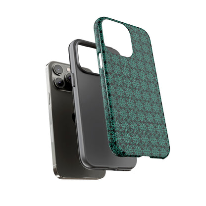 Vibrant Kaleidoscope - Turquoise - Black - Tough Cases