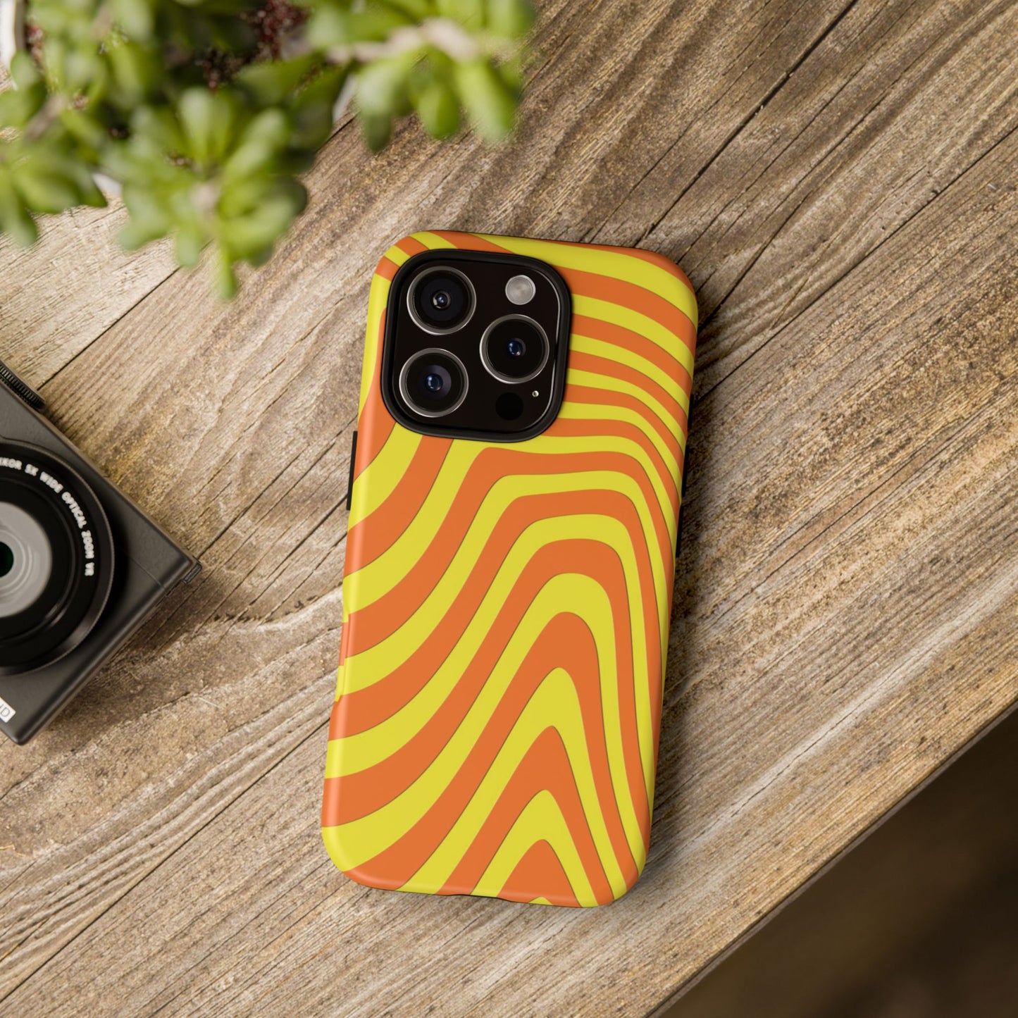 Retro wavy - Yellow and Orange - Tough Cases