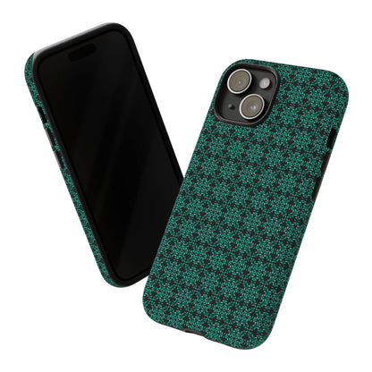 Vibrant Kaleidoscope - Turquoise - Black - Tough Cases