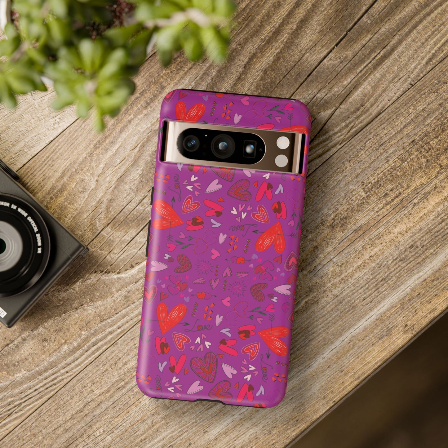 Heart Doodles - Deep Magenta B805AE - Tough Cases