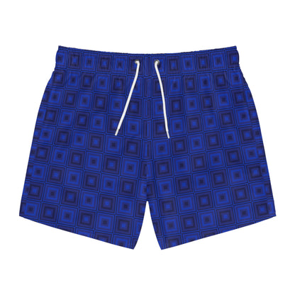 Blue Squares - Swim Trunks