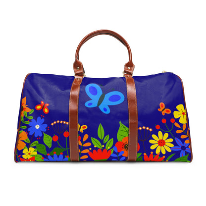 Bright Summer flowers - Ultramarine 160987 - Waterproof Travel Bag