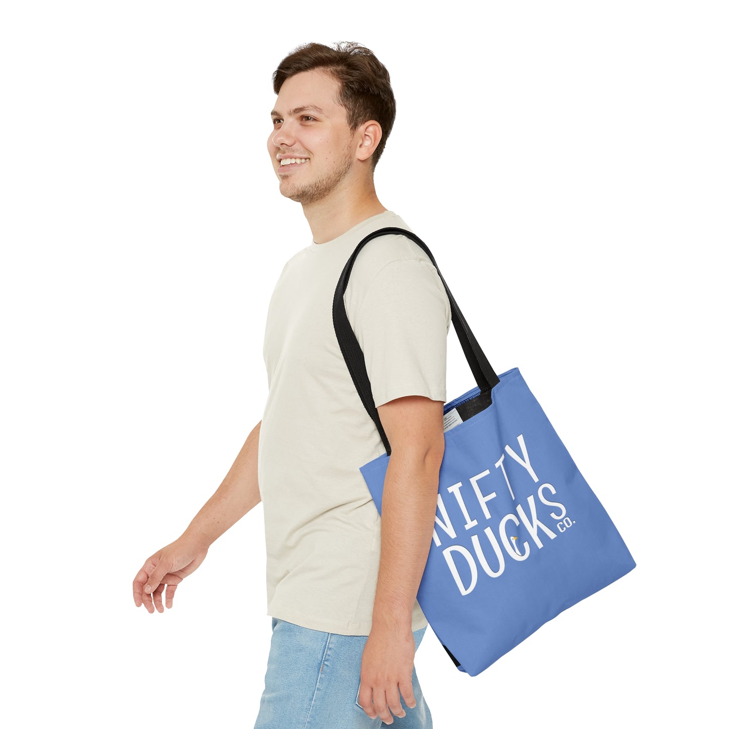 Nifty Ducks Co. Logo2 - Fennel Flower 74a6ff - Tote Bag