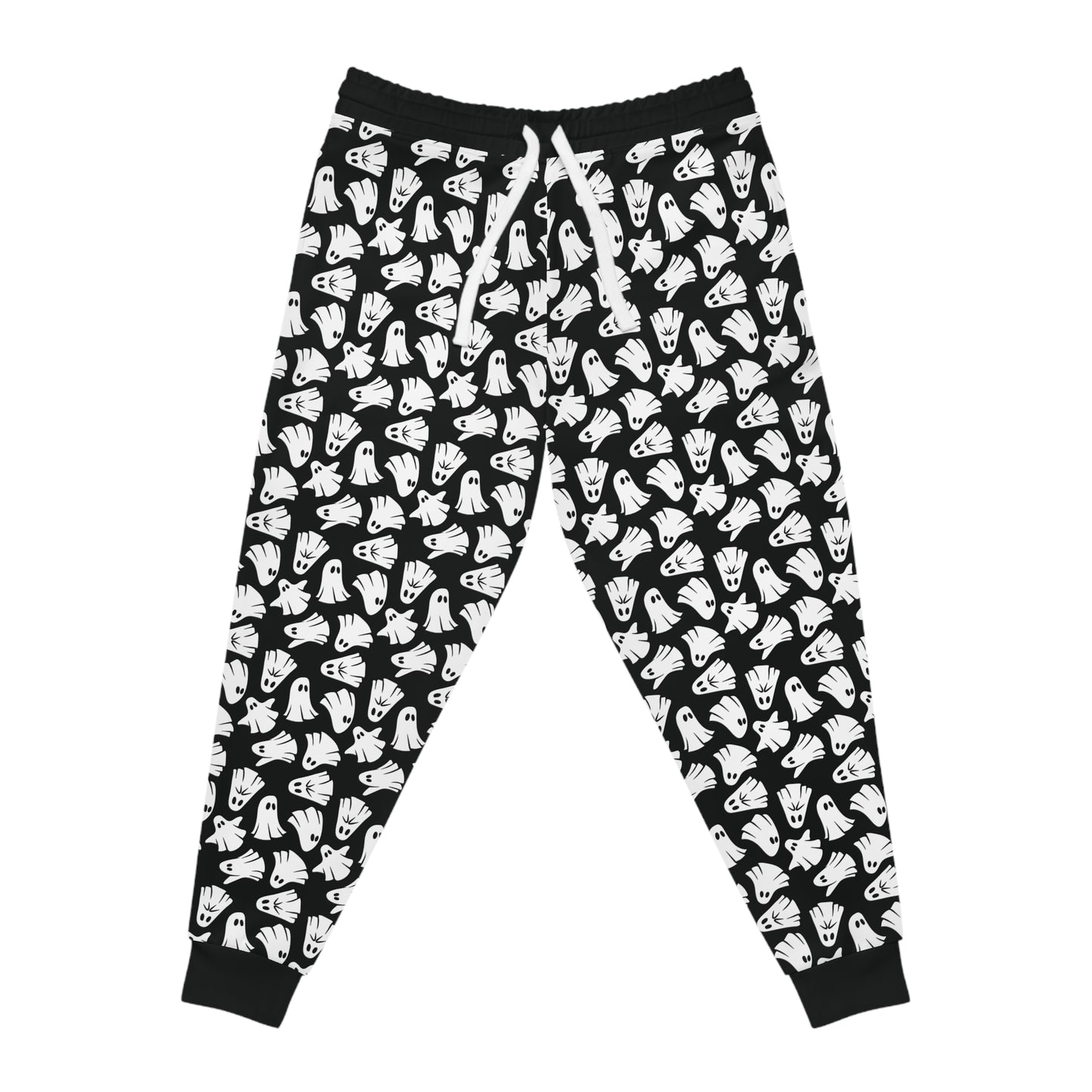 Boo - Ghosts - Halloween - Black 000000 - Athletic Joggers