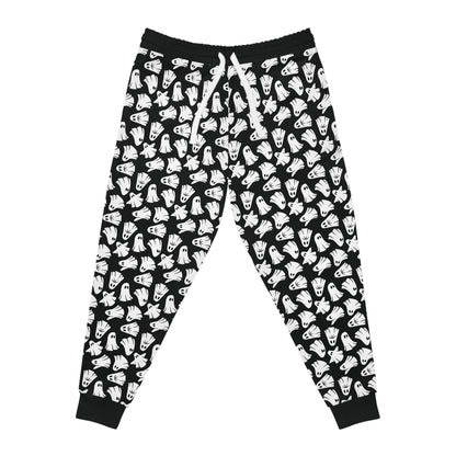 Boo - Ghosts - Halloween - Black 000000 - Athletic Joggers