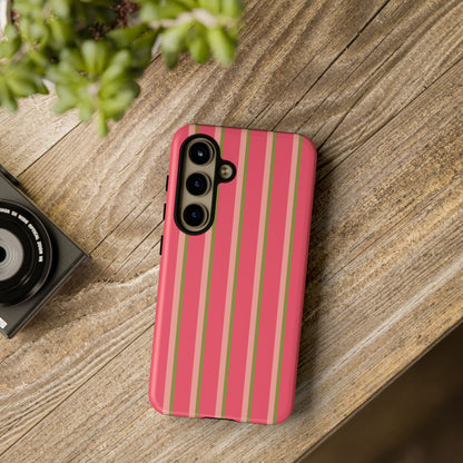 Pink and green stripes - Tough Cases