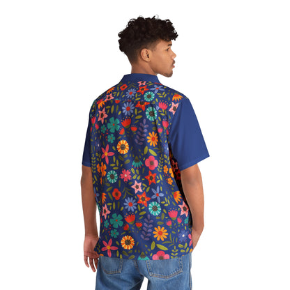 Playful Spring Flowers - Men's Hawaiian Shirt