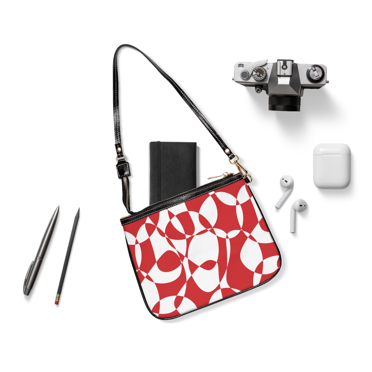 Scarlet Symphony - White - Small Shoulder Bag