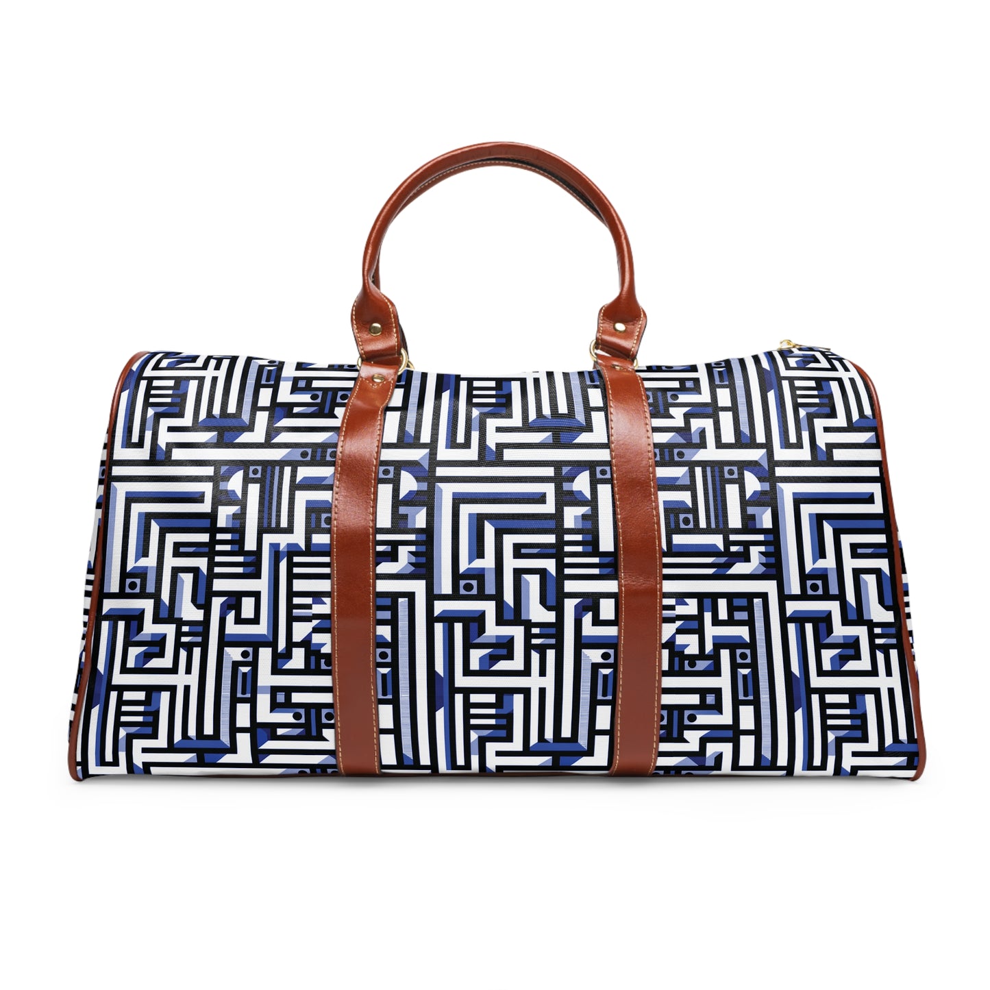 Futuristic pattern - Blue - Waterproof Travel Bag