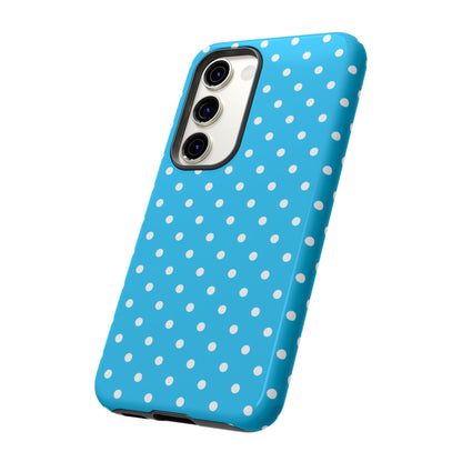 White dots on blue - Tough Cases