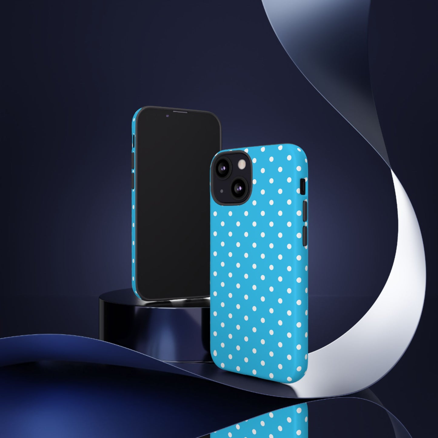 White dots on blue - Tough Cases