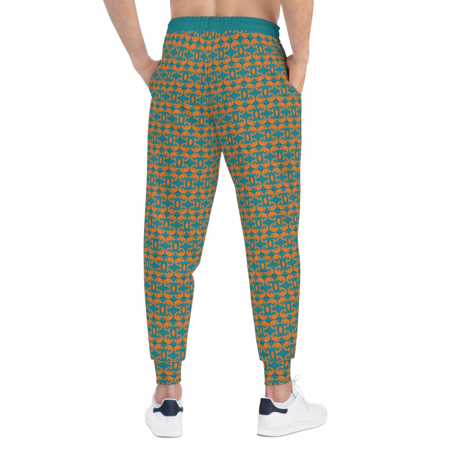 Playful Dolphins - Orange F58220 - Athletic Joggers (AOP)