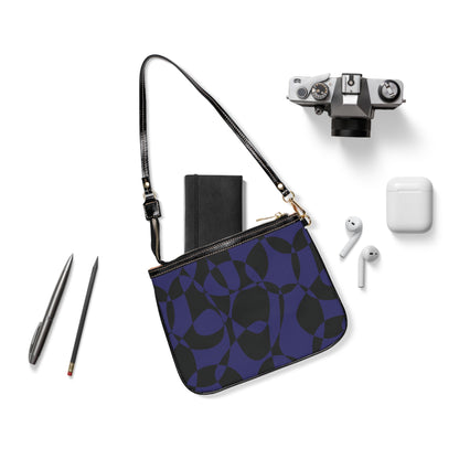 Sapphire Swirl - Black - Small Shoulder Bag