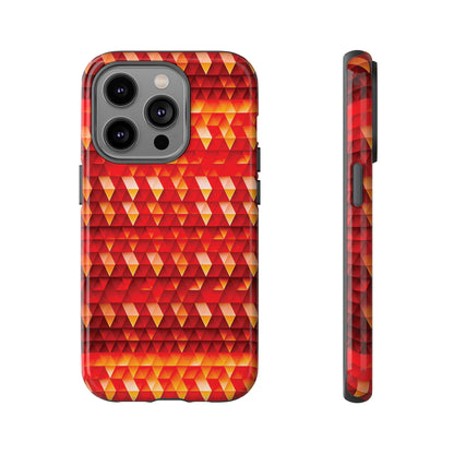 Geometric Flame - Red Triangles - Boston University Red d00000 - Tough Cases